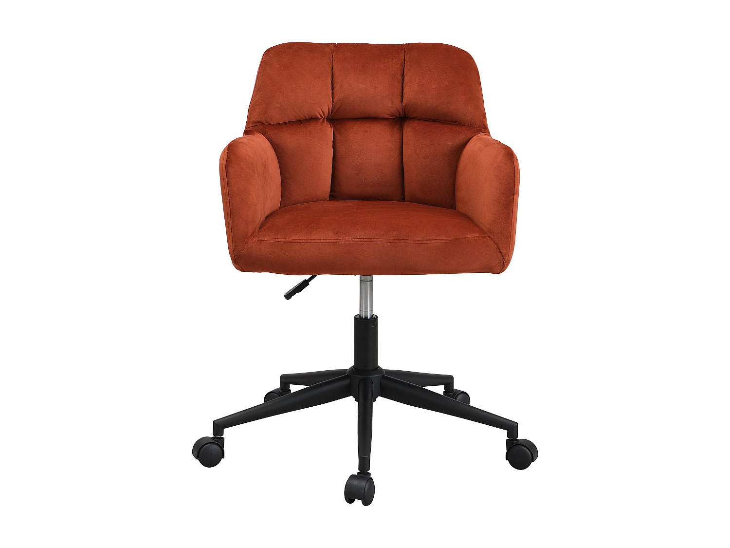 BÜROSTUHL ohne Armlehnen - 59 cm x 60 cm - samt - terracotta Pega - Terracotta, Textil (59/86/60cm) - Vente-Unique
