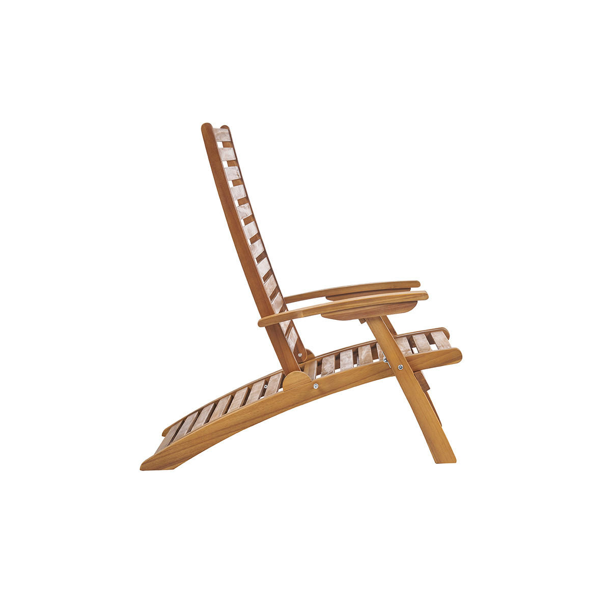 SONNENLIEGE 3 Positionen verstellbar Massivholz RIO - Naturfarben, Holz (62/107/145cm) - Miliboo