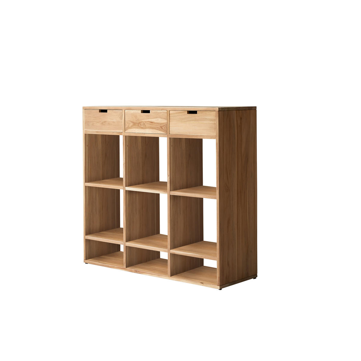 BÜCHERREGAL Miho Natur aus Teak - Naturfarben, Holz (120/110/40cm) - Tikamoon