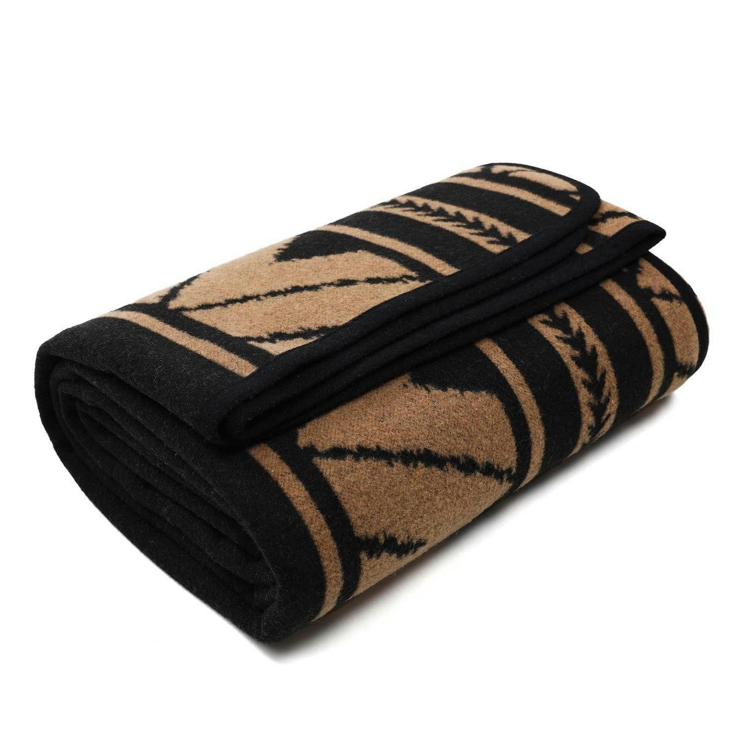 WOLLDECKE 200 x 160 cm Sierra Khaki - Multicolor, Textil (160/200cm)
