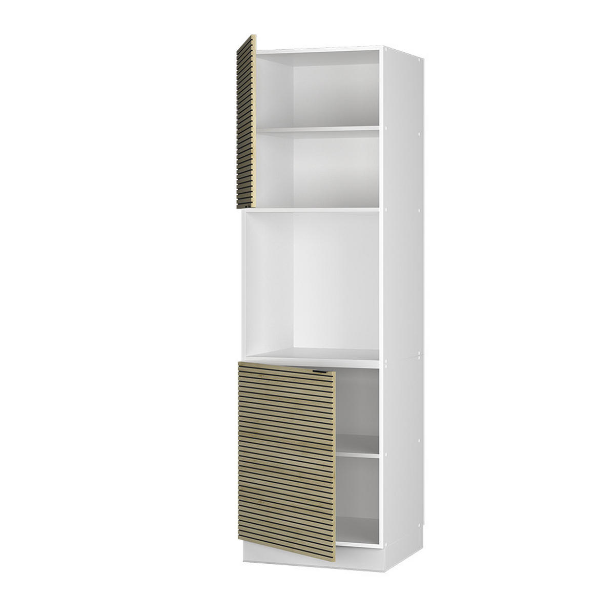 SKŘÍŇKA NA VESTAVĚNOU TROUBU Fame-Line Dubový panel - bílá/barva dubu, kompozitní dřevo (60/206.8/58cm) - Vicco