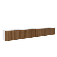 TV-SCHRANK Weiß RIO Geschlossen Gerillt 300 cm - Braun, Holzwerkstoff (300/41/40cm) - Sepro Meble
