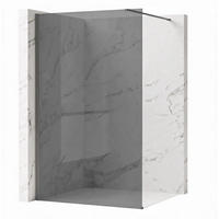 DUSCHWAND Rea Flexi Grey / Titan 140 - Titanfarben, Glas (120/140/195cm) - REA