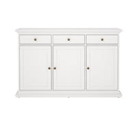 ANRICHTE mit 3 Türen und 3 Schubladen sofia 91,66/143,7/46,1 cm - Weiß, Holzwerkstoff (46.1/91.66/47cm) - Calicosy