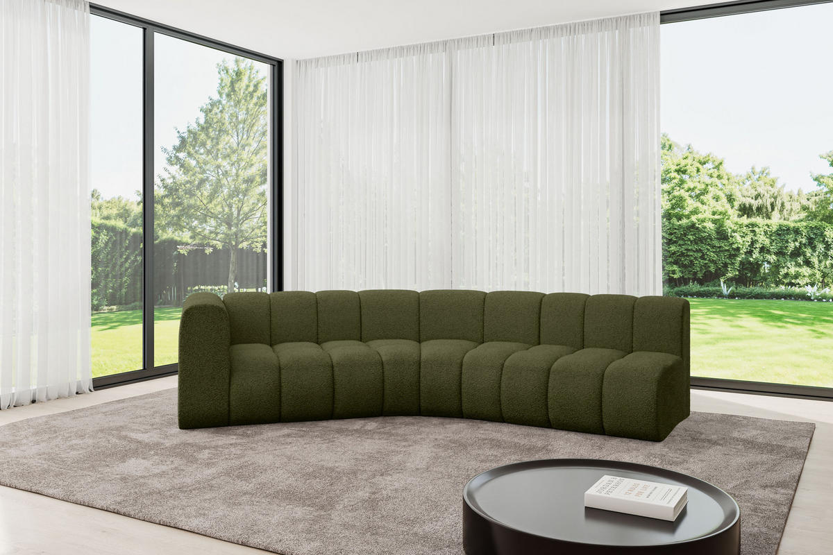 ECKSOFA modulares Sofa Karex-L1 - 308x194x70 cm Grün - Grün, Holzwerkstoff/Textil (308/194cm) - ALTDECOR