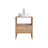 EINZELWASCHTISCH - 60 cm x 50 cm - Holz, Platte - Naturfarben Hell - CAVIZO - Naturfarben, Holz (60/78/50cm) - Vente-Unique