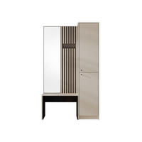 GARDEROBE-SET Ancerta - Sandfarben/Schwarz, Holzwerkstoff/Kunststoff (115/190/41cm) - MIRJAN24