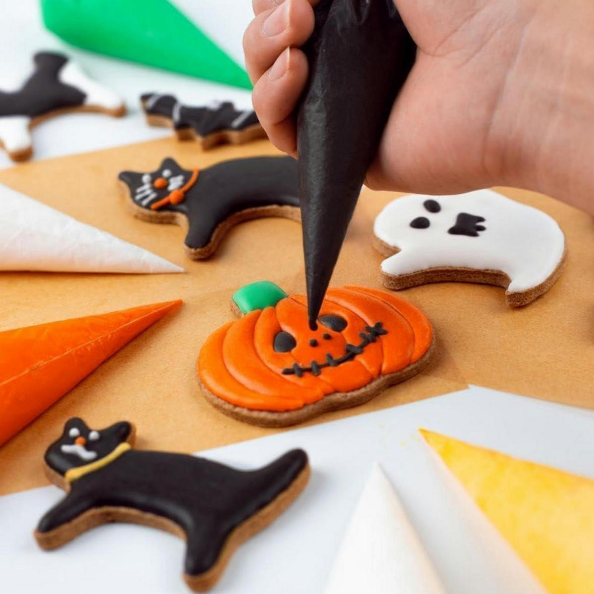AUSSTECHFORMEN Set 5-teilig Halloween Kürbis Katze - Multicolor, Metall (30.3/2.3/15.5cm)