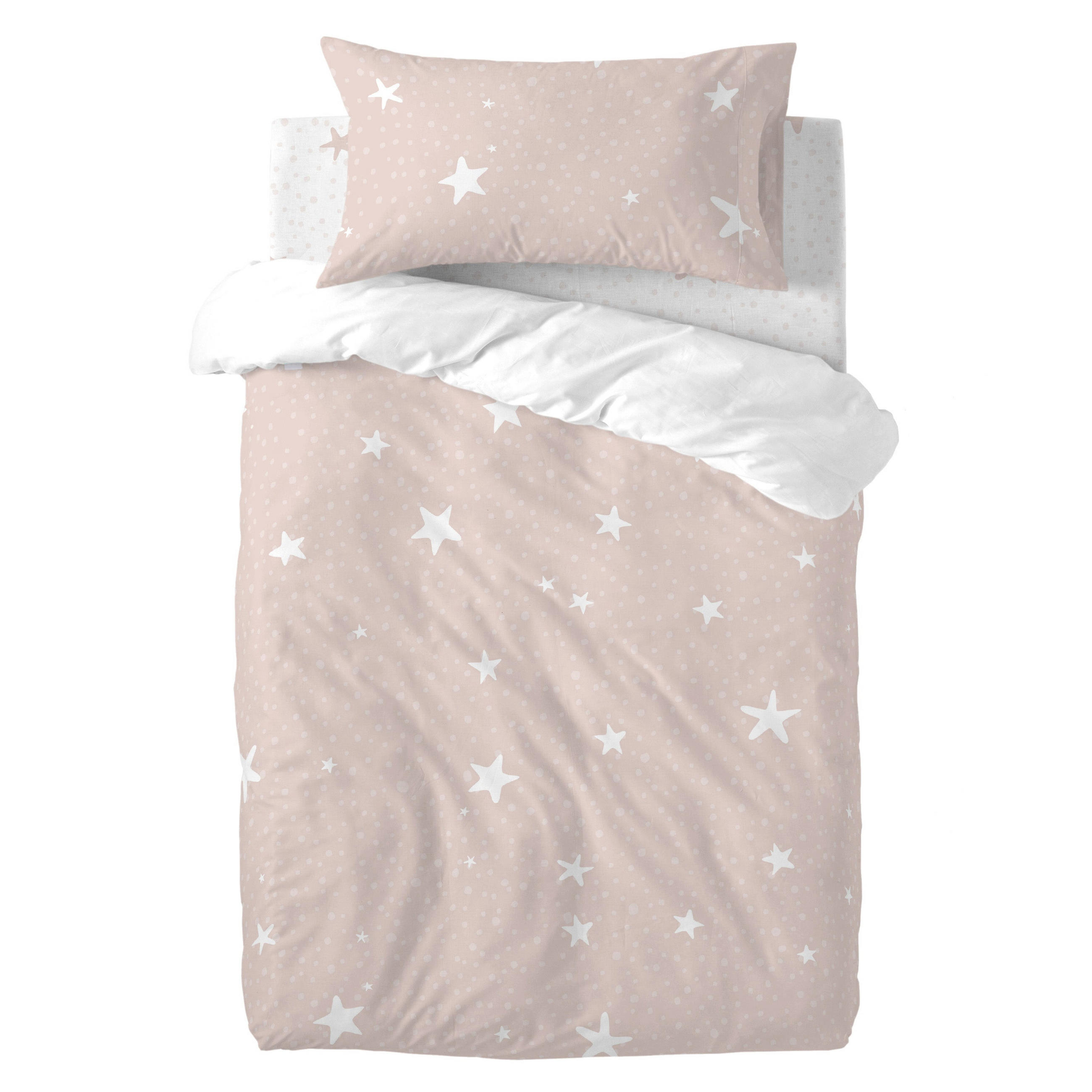 BETTBEZUG 2er-Set teiliges little star 100x120 cm (kinderbett) rosa - Pink, Textil (100/120cm) - Happy Friday