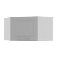 ECKHÄNGESCHRANK Kvantum W10/60/36 Dust Grey Matt / Weiß Matt 60 / 60 / 36cm - Weiß/Grau, Holz/Holzwerkstoff (60/36/60cm) - Feldmann-Wohnen