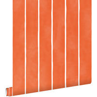 TAPETE Streifenmuster 50 x 900 cm - Orange, Papier (50/900cm) - ESTAhome