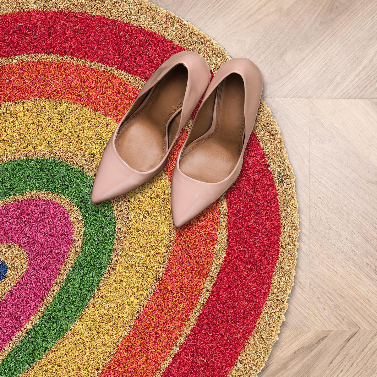 FUSSMATTE - Multicolor, Kunststoff/Textil (60/40cm) - Relaxdays