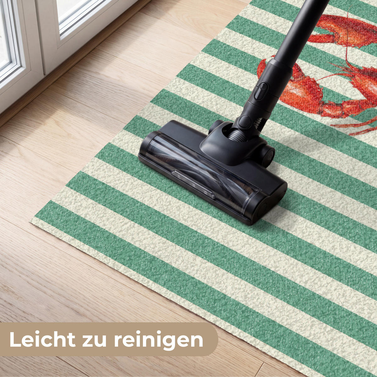 ROHOŽKA Rak - Pruhy - Realistické - Letní 120x80 cm - různobarevná, textil/umělá hmota (120/0.4cm) - MuchoWow