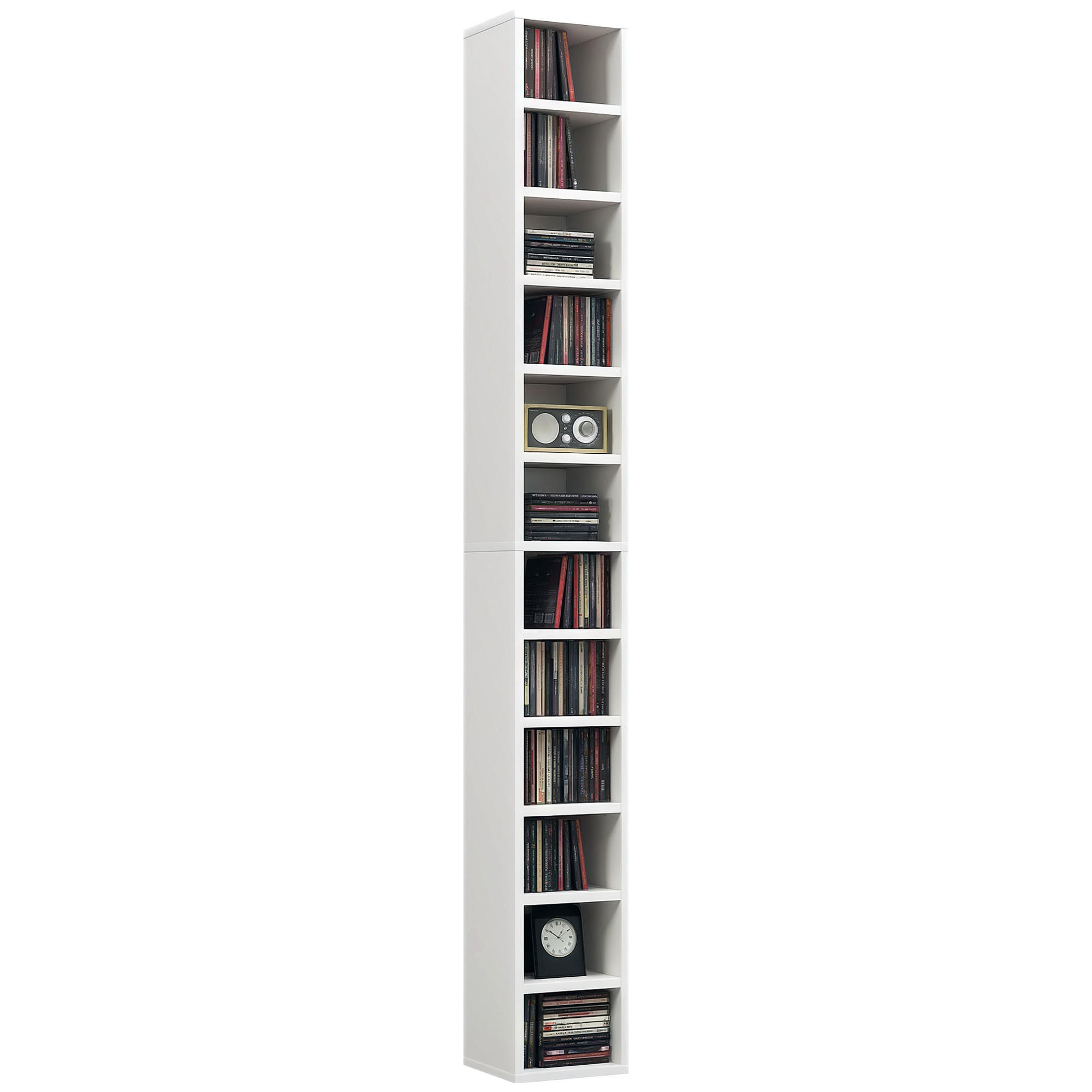 CD-REGAL DE-14437 12 Fächer, schmal und hoch Weiß - Weiß, Holzwerkstoff (20/175/21cm) - ComfortXL