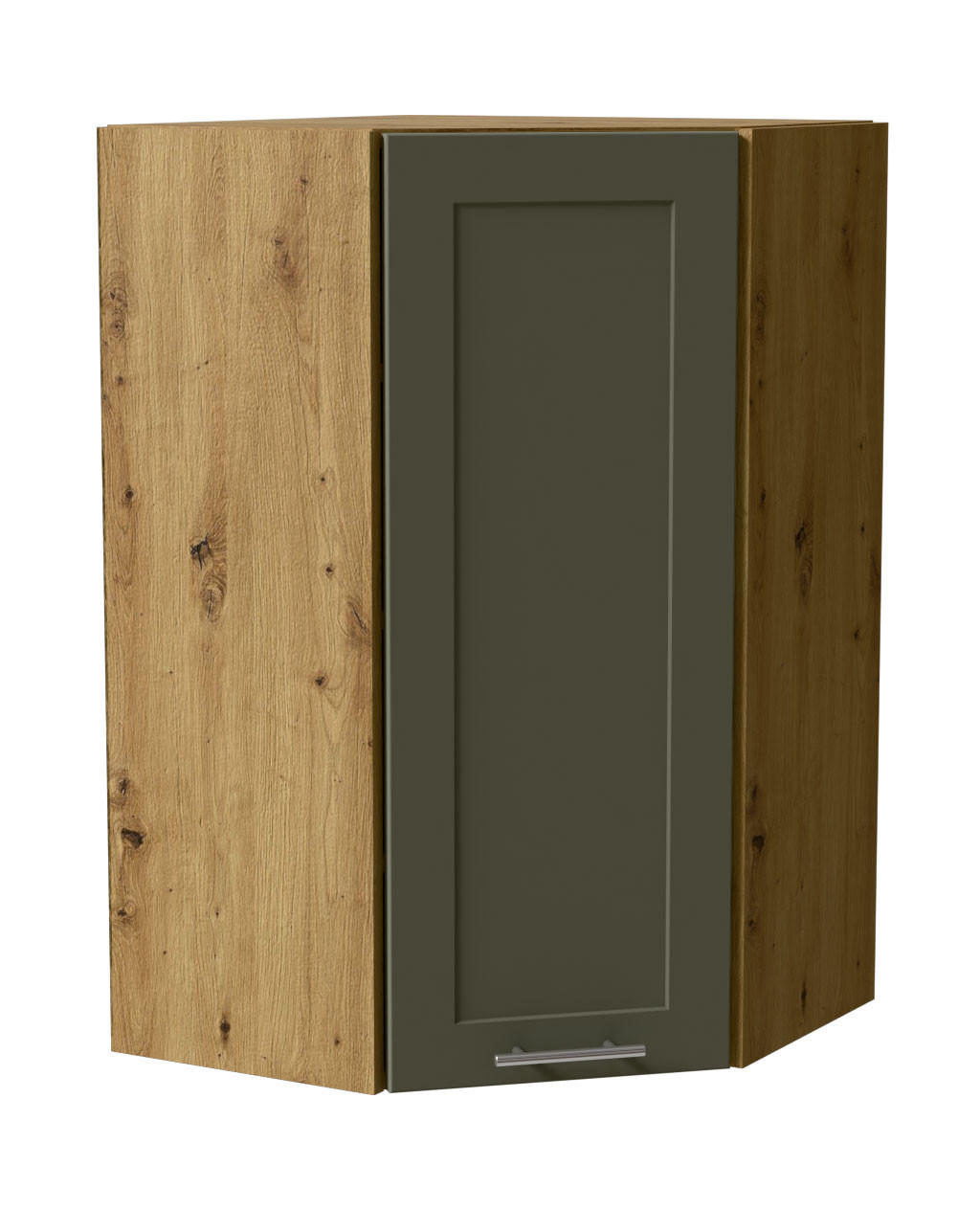 HÄNGESCHRANK Oslo W4/10/60 Eiche Artisan / Reed Green Matt 60 / 60 / 96cm - Eiche Artisan/Grün, Holz/Holzwerkstoff (60/96/60cm) - Feldmann-Wohnen