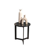 BEISTELLTISCH Ony/ Marmor 42 cm / 42 cm Schwarz - Schwarz, Stein (42/42/48cm) - Villa Möbel