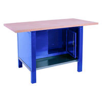 WERKBANK Buffalo Wood mit Schrank HxBxT 86,5 x 120 x 75 cm Traglast 1000 kg Blau - Blau, Metall (120/86.5/75cm) - PROREGAL