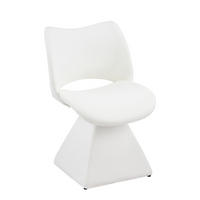 DREHSTUHL Kunstleder Weiß drehbar - Weiß, Leder/Holzwerkstoff (54/84/48cm) - WISHDOR