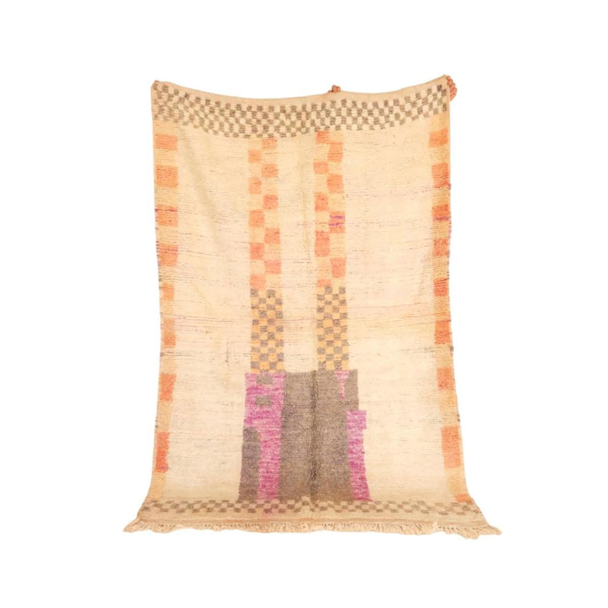 BERBERTEPPICH aus reiner Wolle 147x 223 cm - Beige, Naturmaterialien (147/223cm) - AFK Living