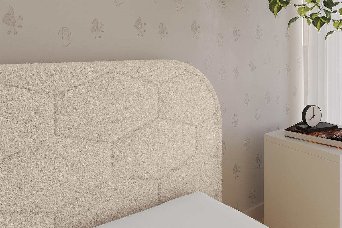 EINZELLBETT Jugendbett mit Bettkasten und Matratze H3/H4, Links - JAXY 90x200 Dunkelbeige - Cappuccino, Holzwerkstoff/Textil (90/200cm) - ALTDECOR