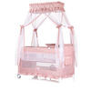 REISEBETT Palace, Baldachin pink Moskitonetz zwei Ebenen Wickelauflage - Rosa, Kunststoff (60/120cm) - Chipolino