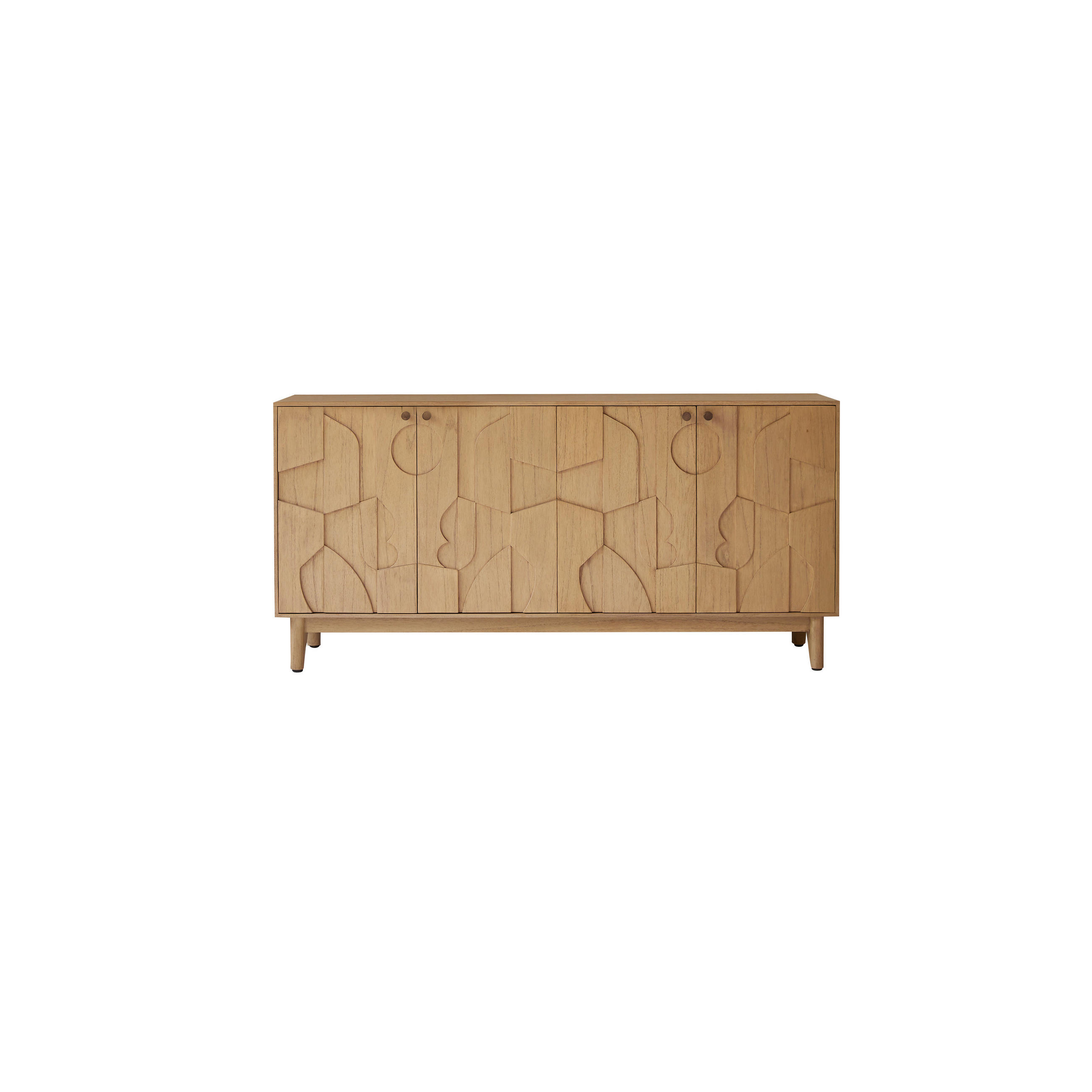 SIDEBOARD Otho Natur aus Helles Mindiholz - Naturfarben, Holz (162/78/43cm) - Tikamoon