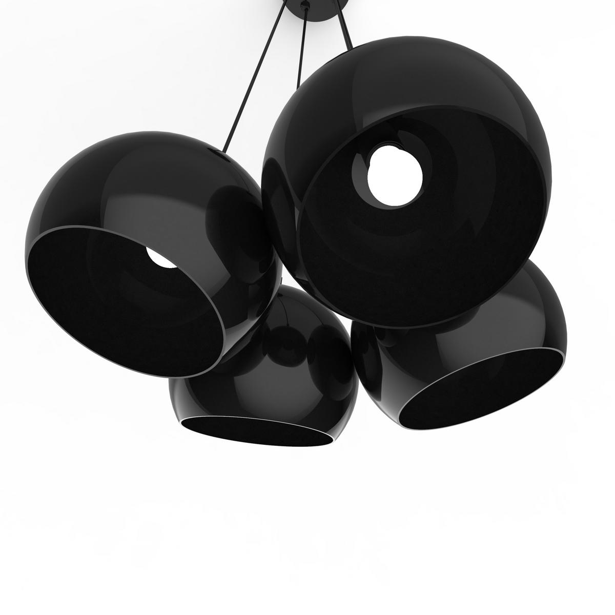 HÄNGELEUCHTE - Schwarz Hochglanz, Metall (25/25/20cm) - Lumicom