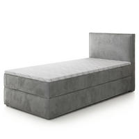 BOXBETT PELLIO 90x200 cm mit Matratze und Topper - Hellgrau - Hellgrau, Holz (90/200cm) - MASSENO