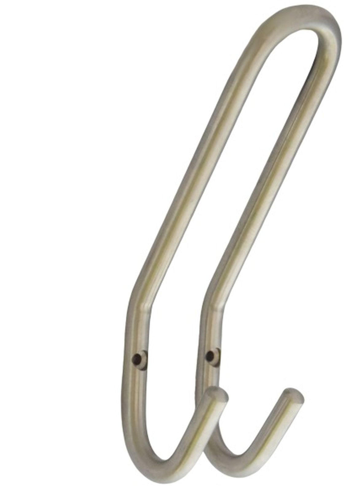 KLEIDERHAKEN Edelstahl massiv Garderobenhaken lang Doppelhaken Wandhaken stabil - Edelstahlfarben, Metall (5.4/19/19cm) - Livingpoint24