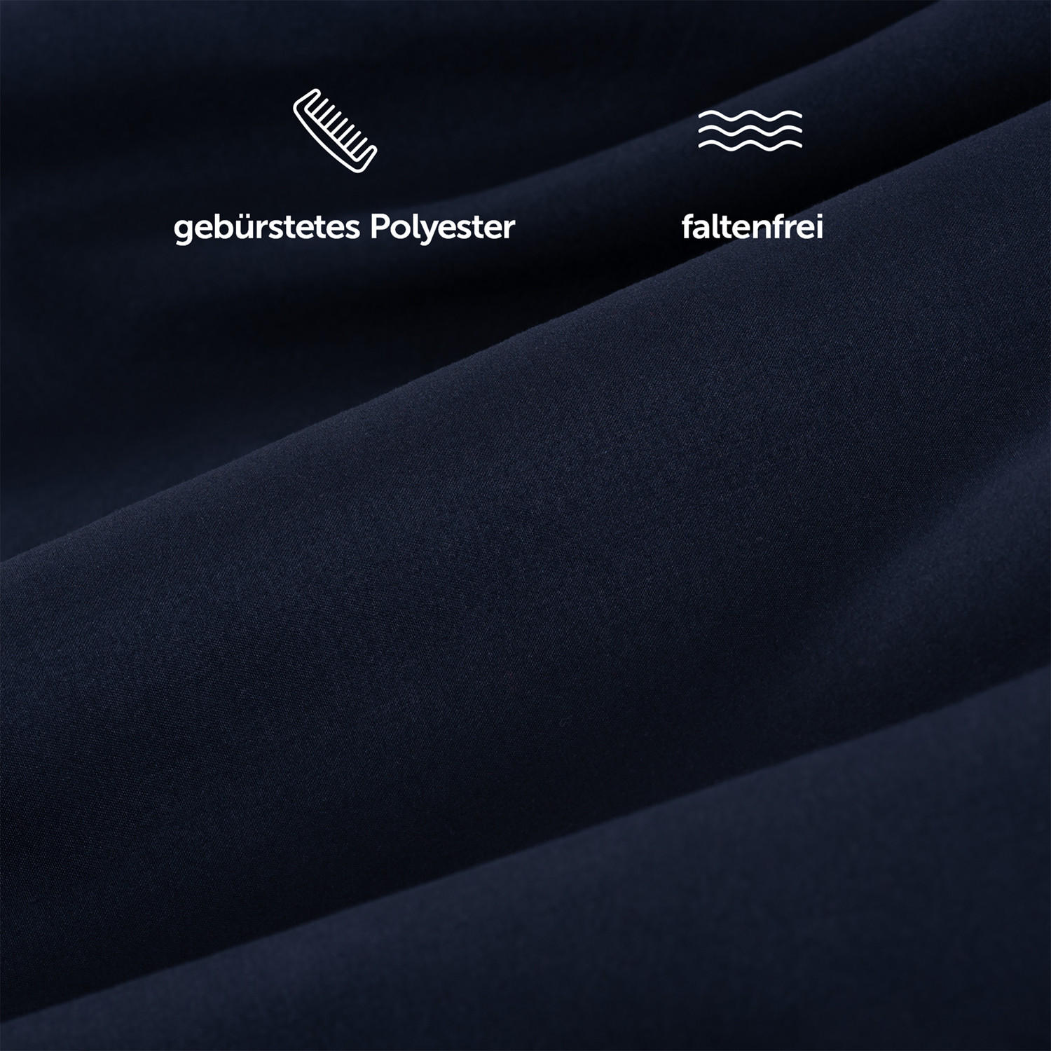 BETTTUCH ohne Gummi 160/275 cm, in Dunkelblau - Dunkelblau, Textil (275/160cm) - Blumtal