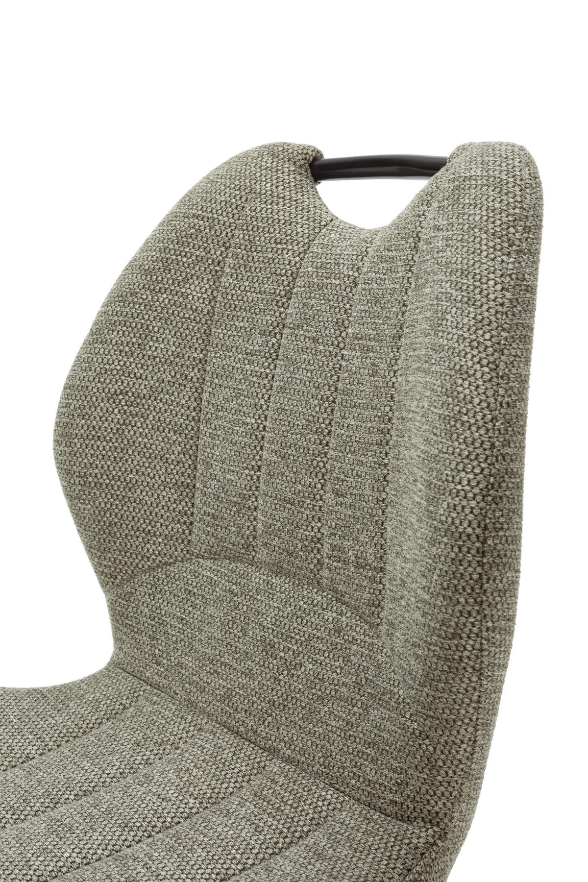 BARHOCKER (Set aus 2) aus Stoff mit schwarzen Metallbeinen - muli 48/51/65 cm - Grün, Textil (51/65/48cm) - Calicosy