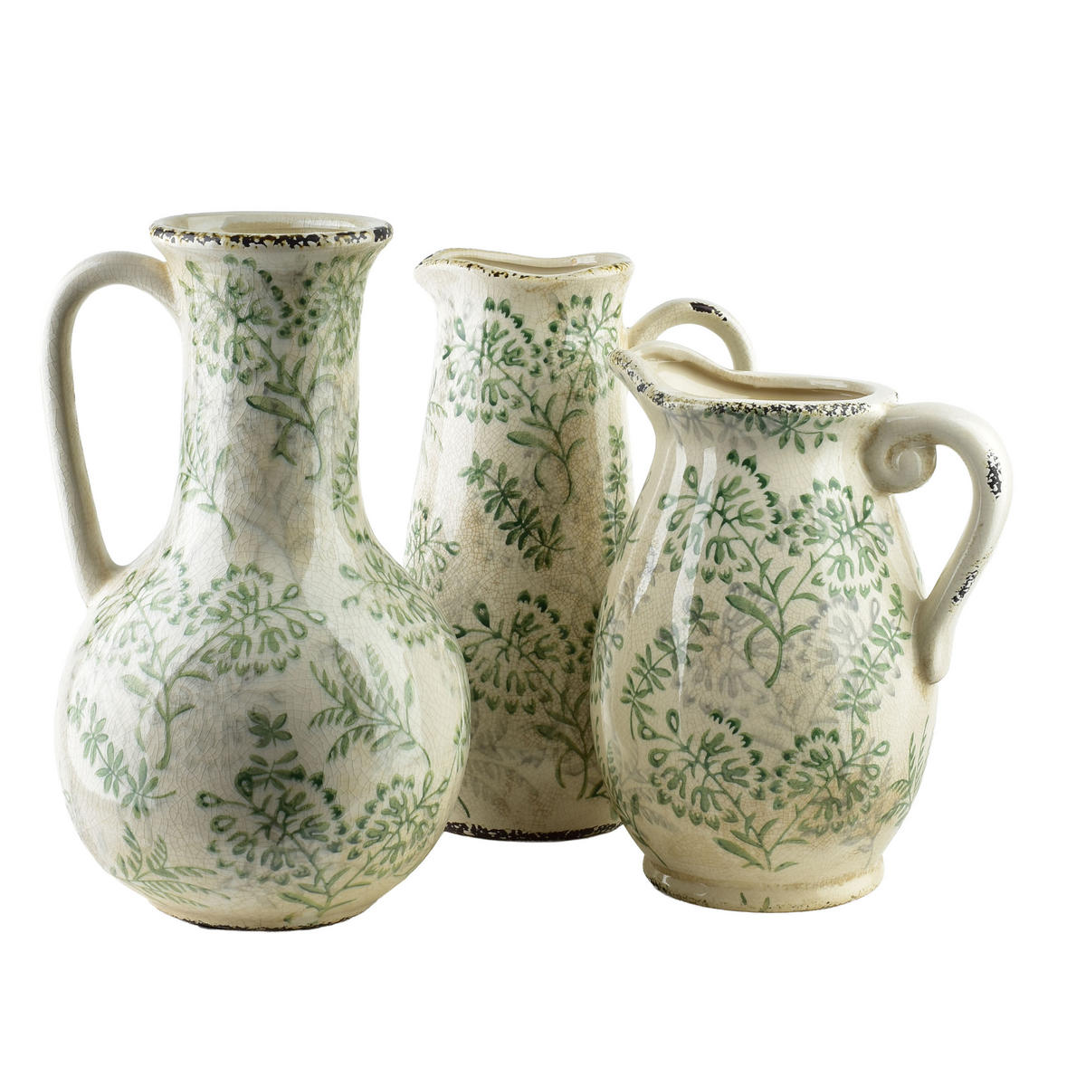 VASE Crocket - Grün, Keramik (32cm) - Mondex