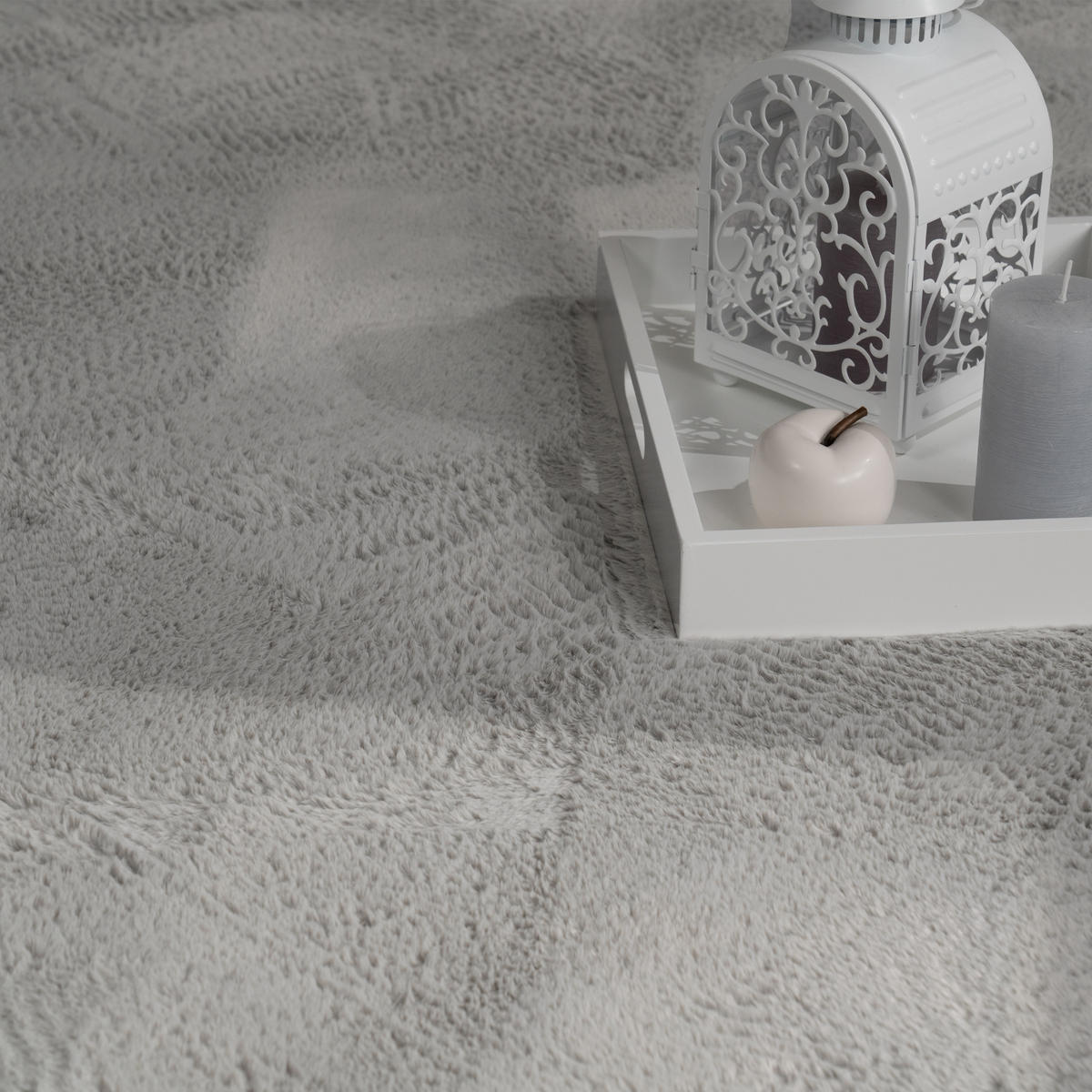 HOCHFLORTEPPICH 200/200 cm Soft 380 - Grau, Textil (200/200cm) - Paco Home