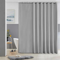 DUSCHVORHANG Überlänge Grau 275 x 180 cm - Grau, Textil (72/108cm)