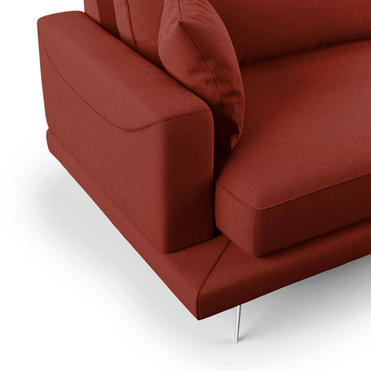 LINEARSOFA Dorian - Rot, Textil (178/88/93cm) - Divani.store