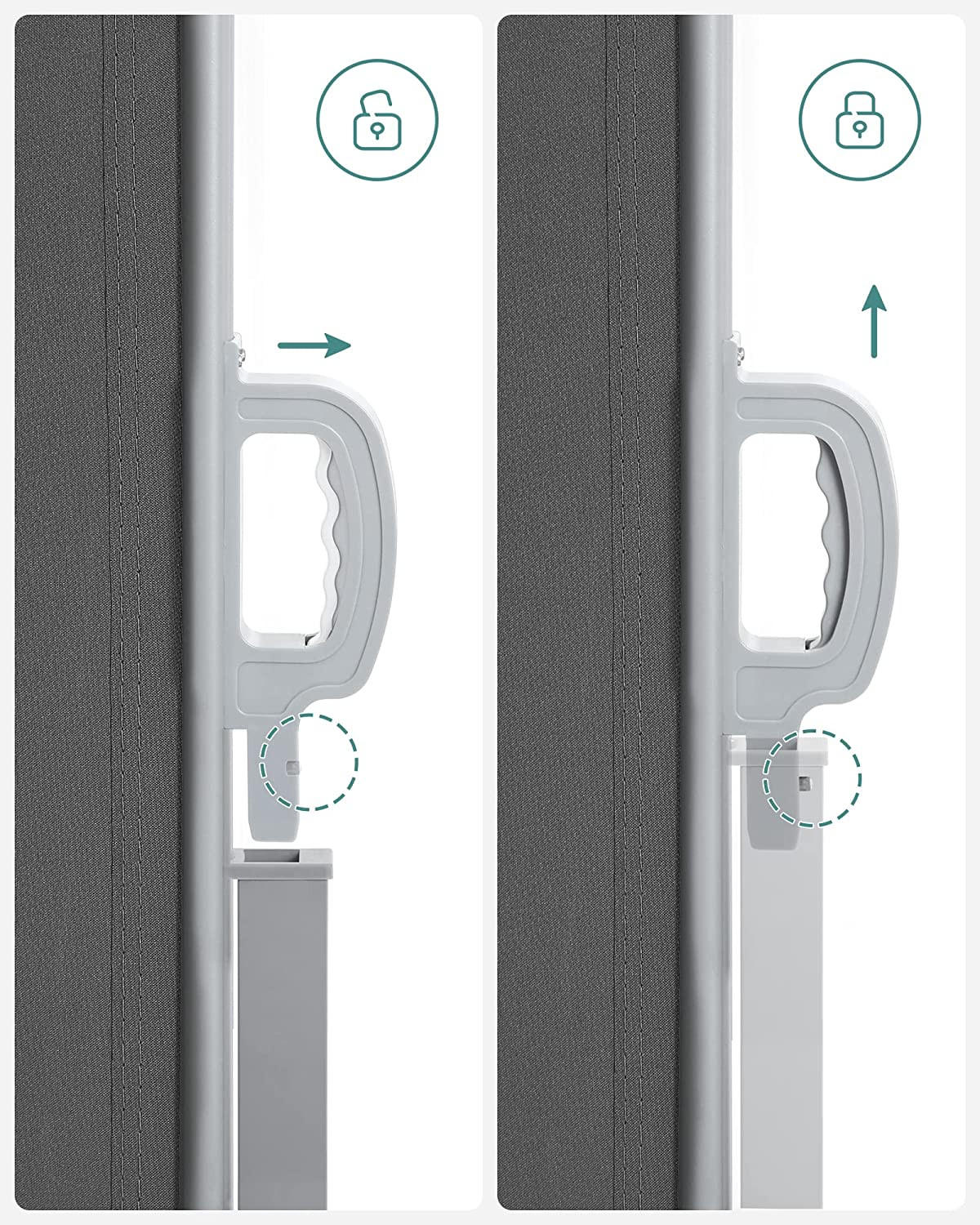 SEITENMARKISE - Grau, Textil (180/10/450cm) - Hansiro