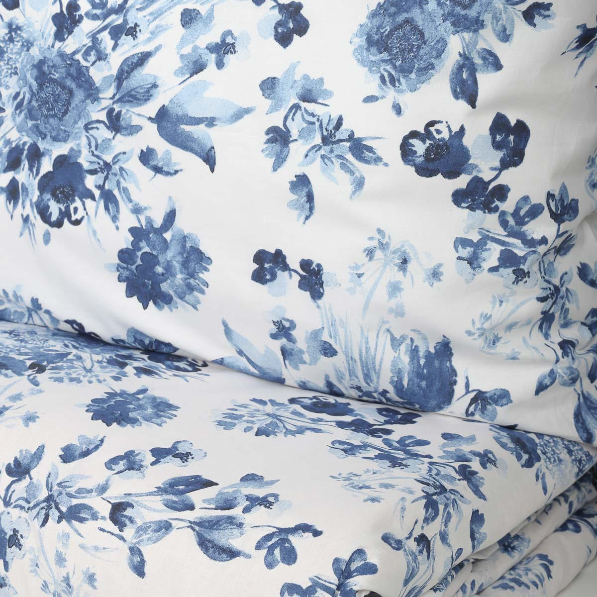BETTWÄSCHE Sorli Baumwolle blau 160/200 cm - Blau, Textil (160/200cm) - Homla