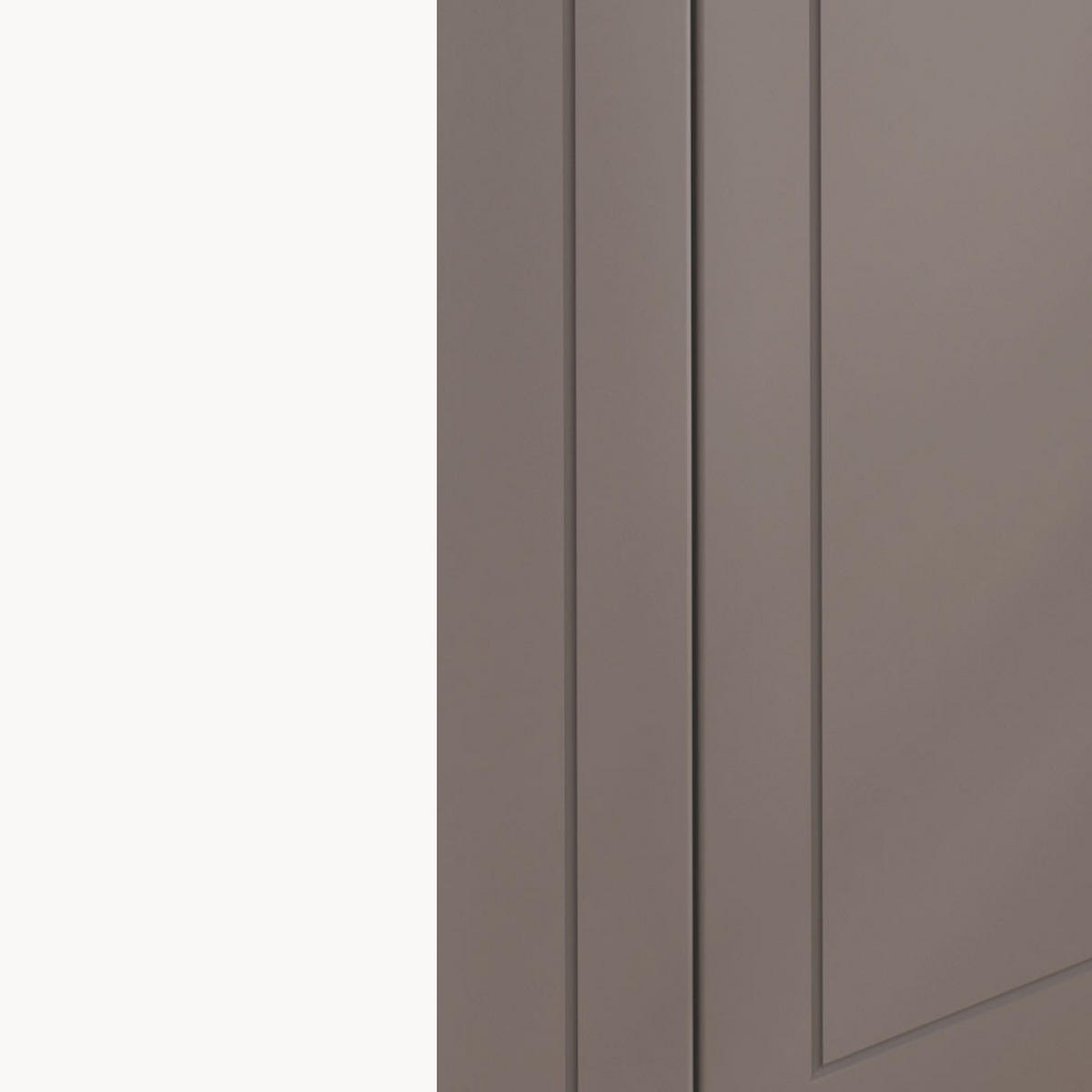 KÜCHENZEILE Kvantum Weiß / Beige Matt 240 / 51,6 / 207cm (REJS Vollauszug) - Beige/Weiß, Holzwerkstoff/Metall (240/207/51.6cm) - Feldmann-Wohnen