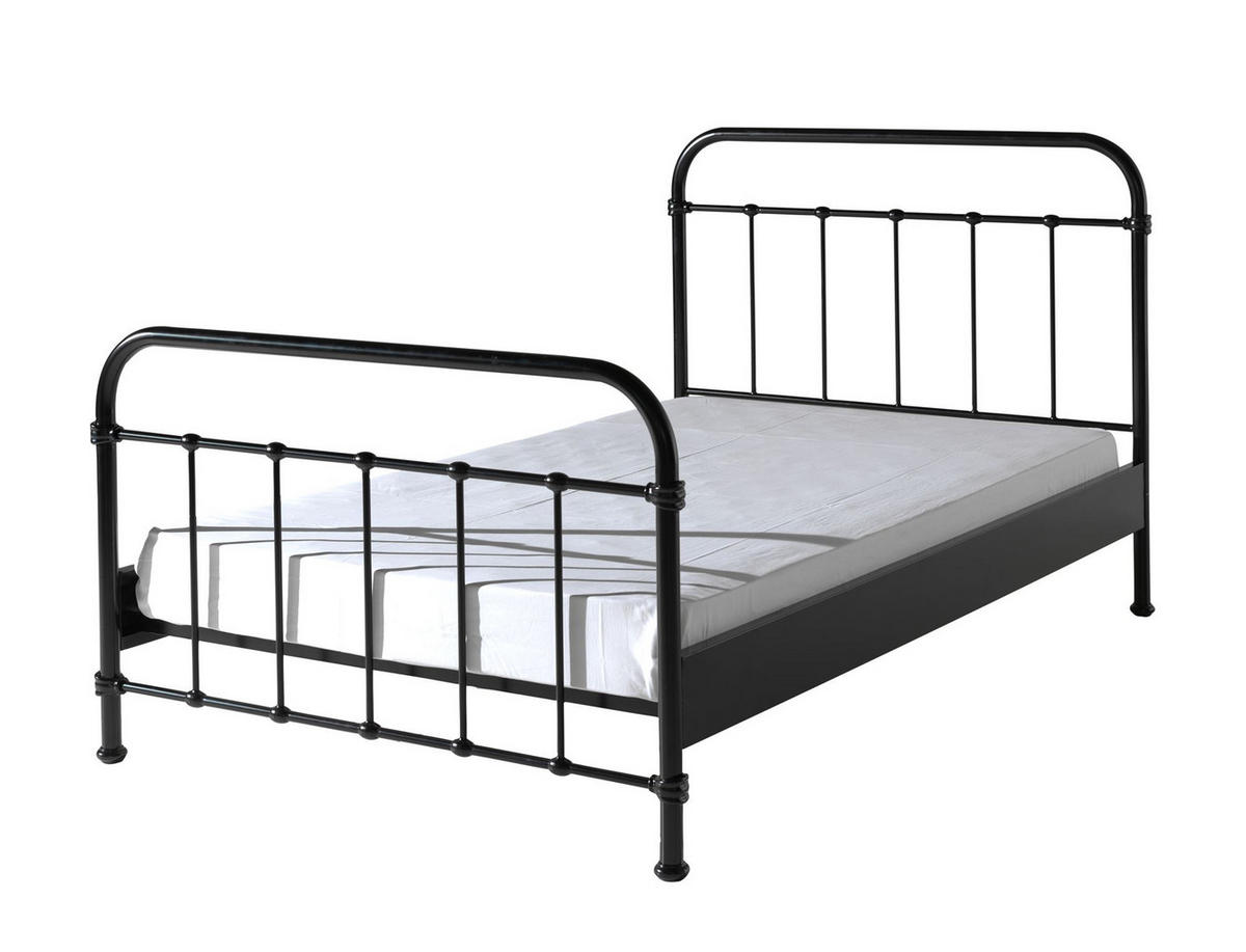 METALLBETT Karlyn 210x111x129 aus Metall in Schwarz - Schwarz, Metall (120/200cm) - 58aufmkessel