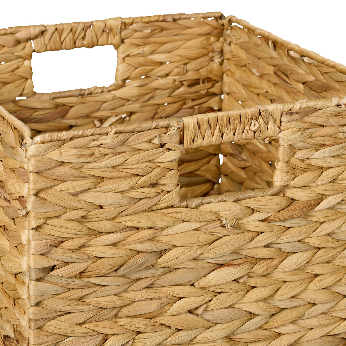 AUFBEWAHRUNGSKORB-SET - Hellbraun, Textil/Metall (30/30cm) - Relaxdays