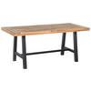 ESSTISCH Akazienholz schwarz/hellbraun Scania - Hellbraun/Schwarz, Holz (80/74/170cm) - Beliani