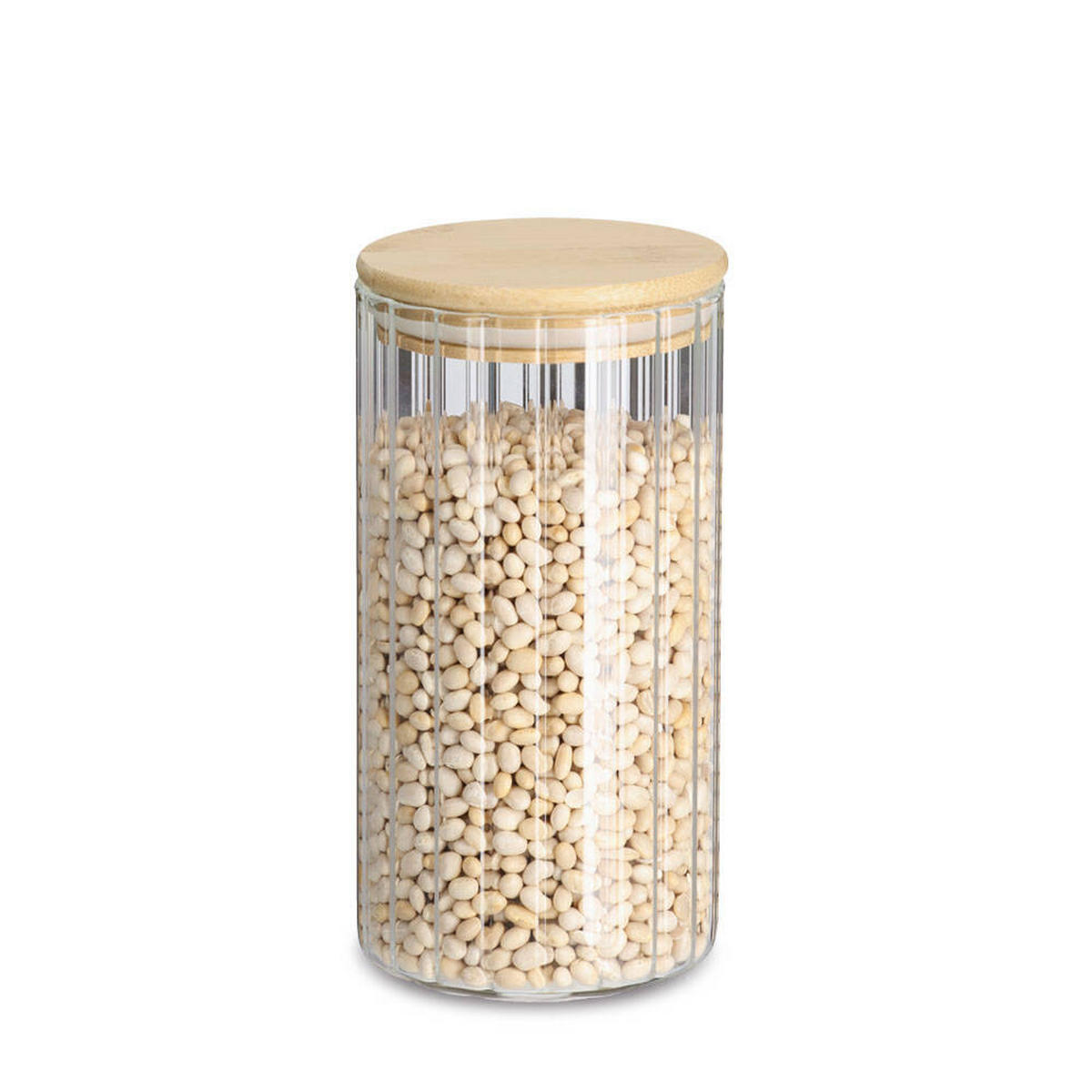 GLASBEHÄLTER Grooves 800 ml - Transparent, Glas (9/18/9cm)