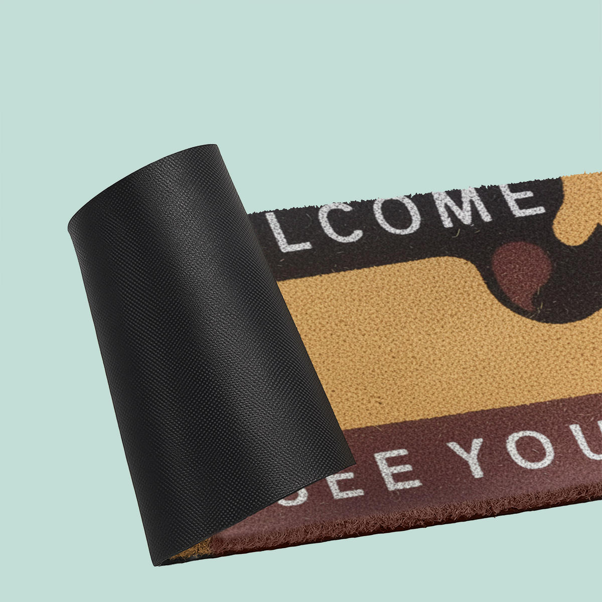 FUSSMATTE - Hellbraun, Kunststoff/Textil (80/50cm) - Relaxdays