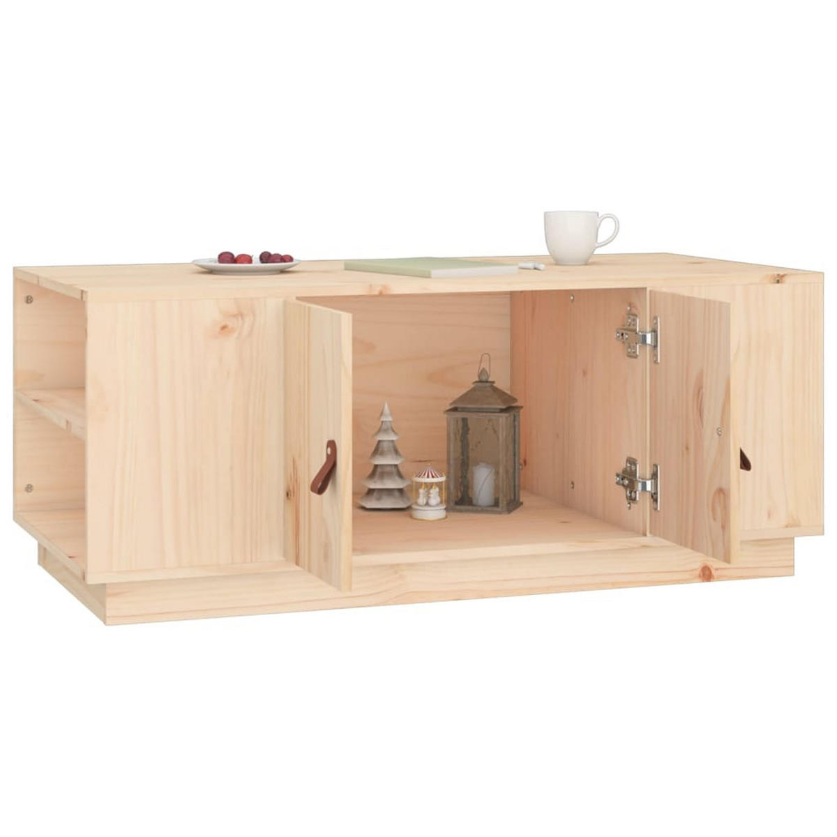 COUCHTISCH 100x50x41 cm Massivholz Kiefer - Hellbraun, Holz (100/50/41cm) - furnicato