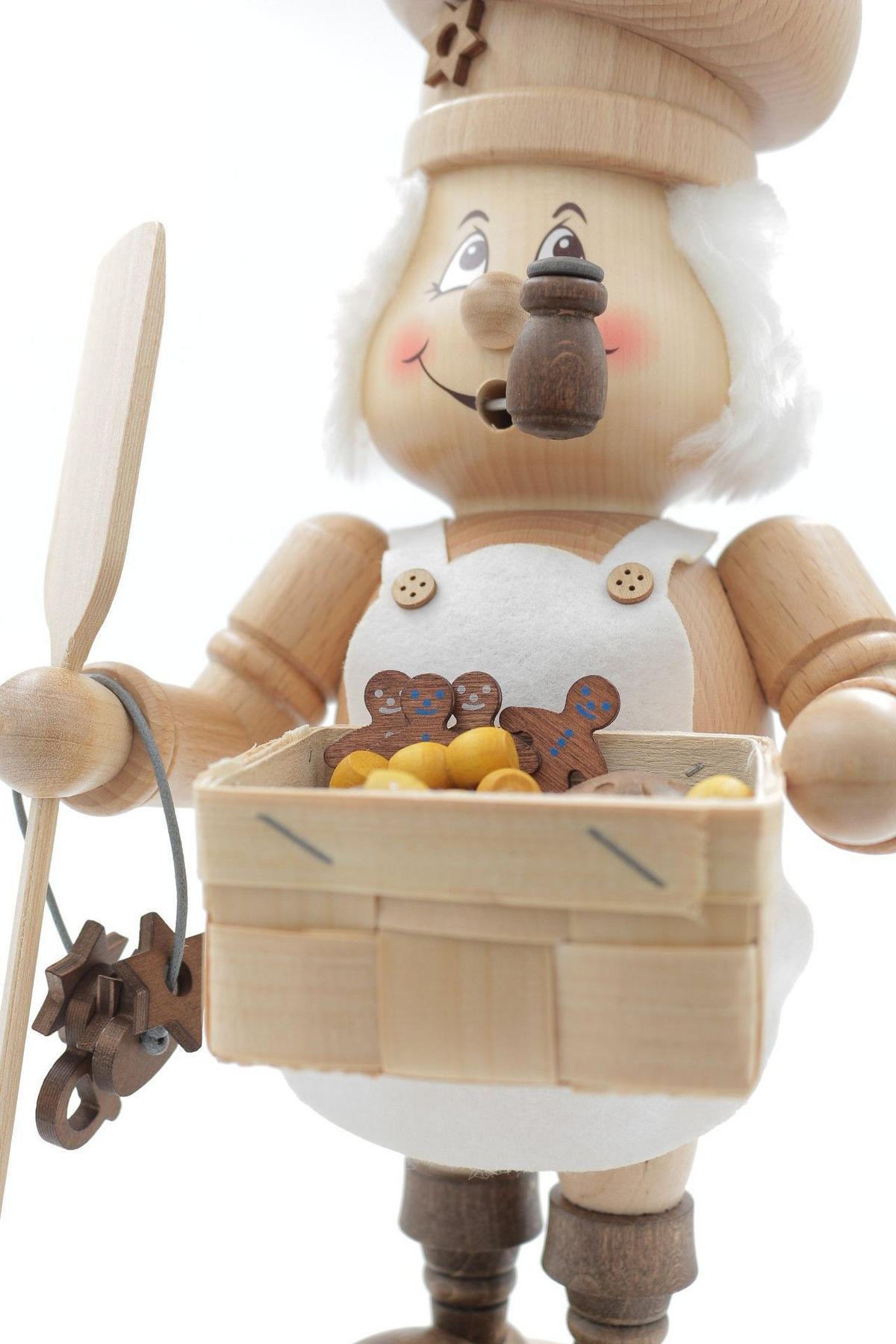 RAUCHFIGUR Wichtel Bäcker natur 32 cm - Multicolor, Holz (15/33/0.1cm)