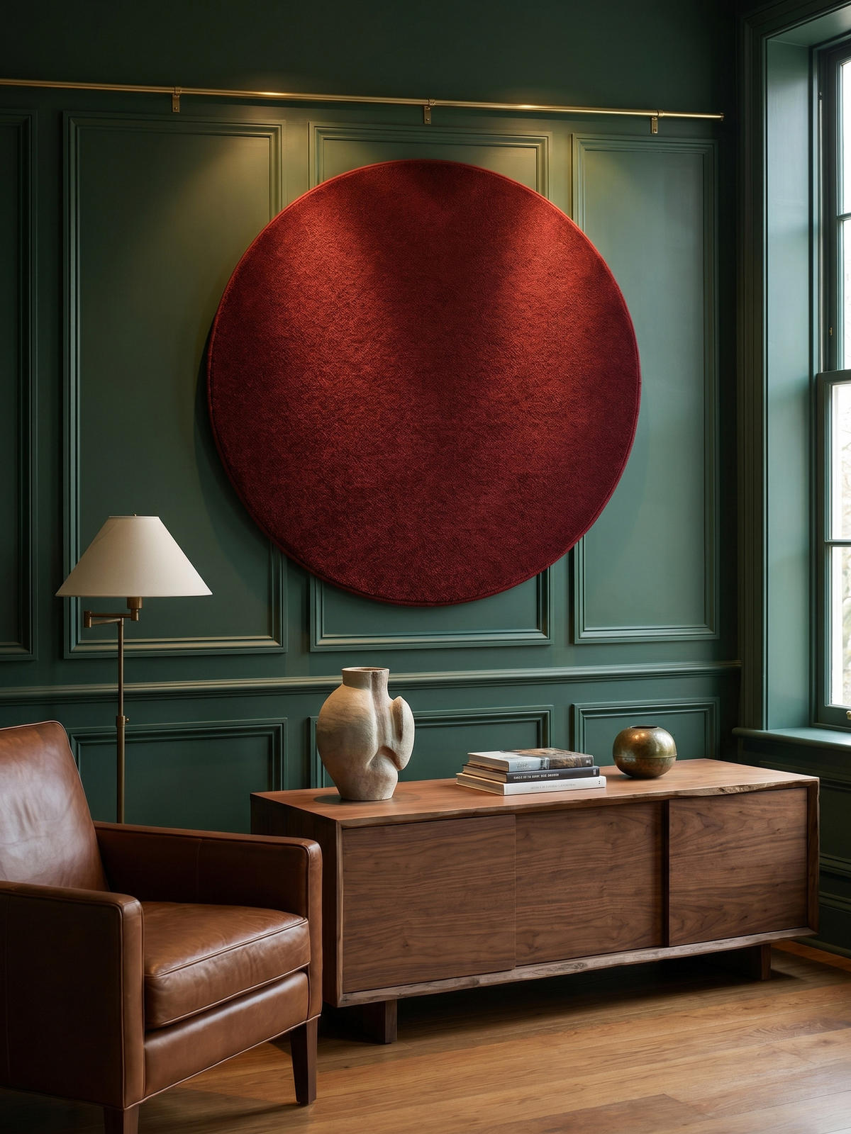 TEPPICH Flur Einfarbig Pflegeleicht Waschbar Wohnzimmer OEKO-TEX Rund Rot 200x200 cm Diele – MAIN - Rot, Textil (200/200cm) - KADIMA DESIGN
