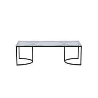 SOFATISCH Skanör Schwarz 70x140x42 - Schwarz, Glas (140/70/42cm) - FURNLUX