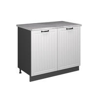 SKŘÍŇKA POD DŘEZ Fame-Line, Bílý venkovský dům/Antracit, 100 cm, PD Mramor - bílá/antracitová, kompozitní dřevo (100/82/60cm) - Vicco