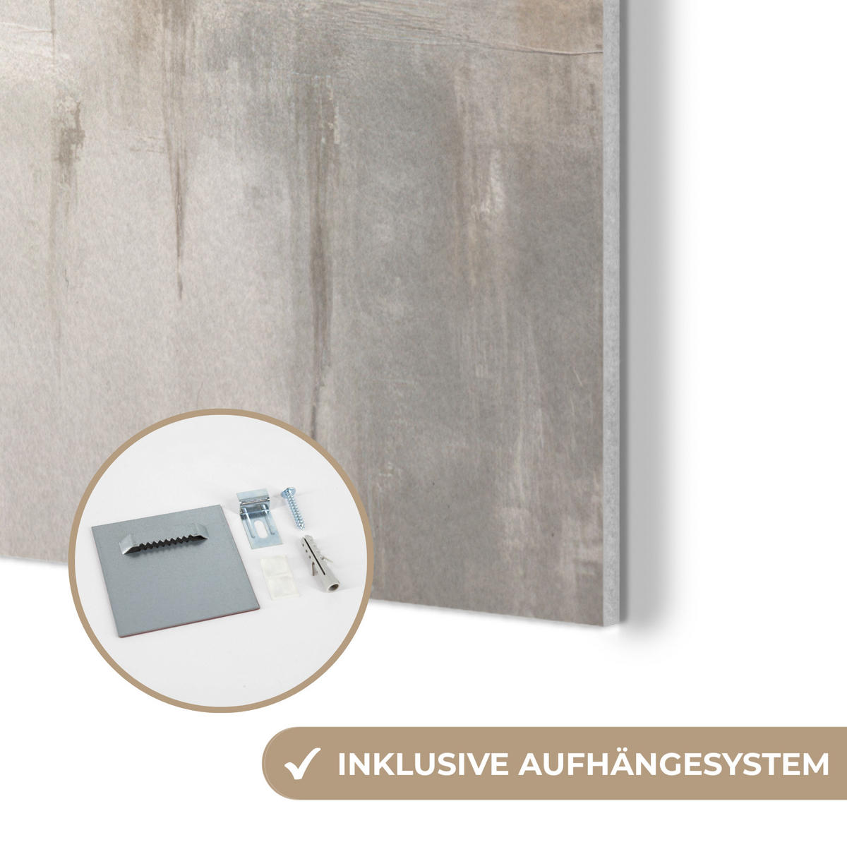 AKUSTIKPANEEL Moderne Kunst - Abstrakt - Beige 60x80 cm - Beige, Textil (60/0.9/80cm) - MuchoWow