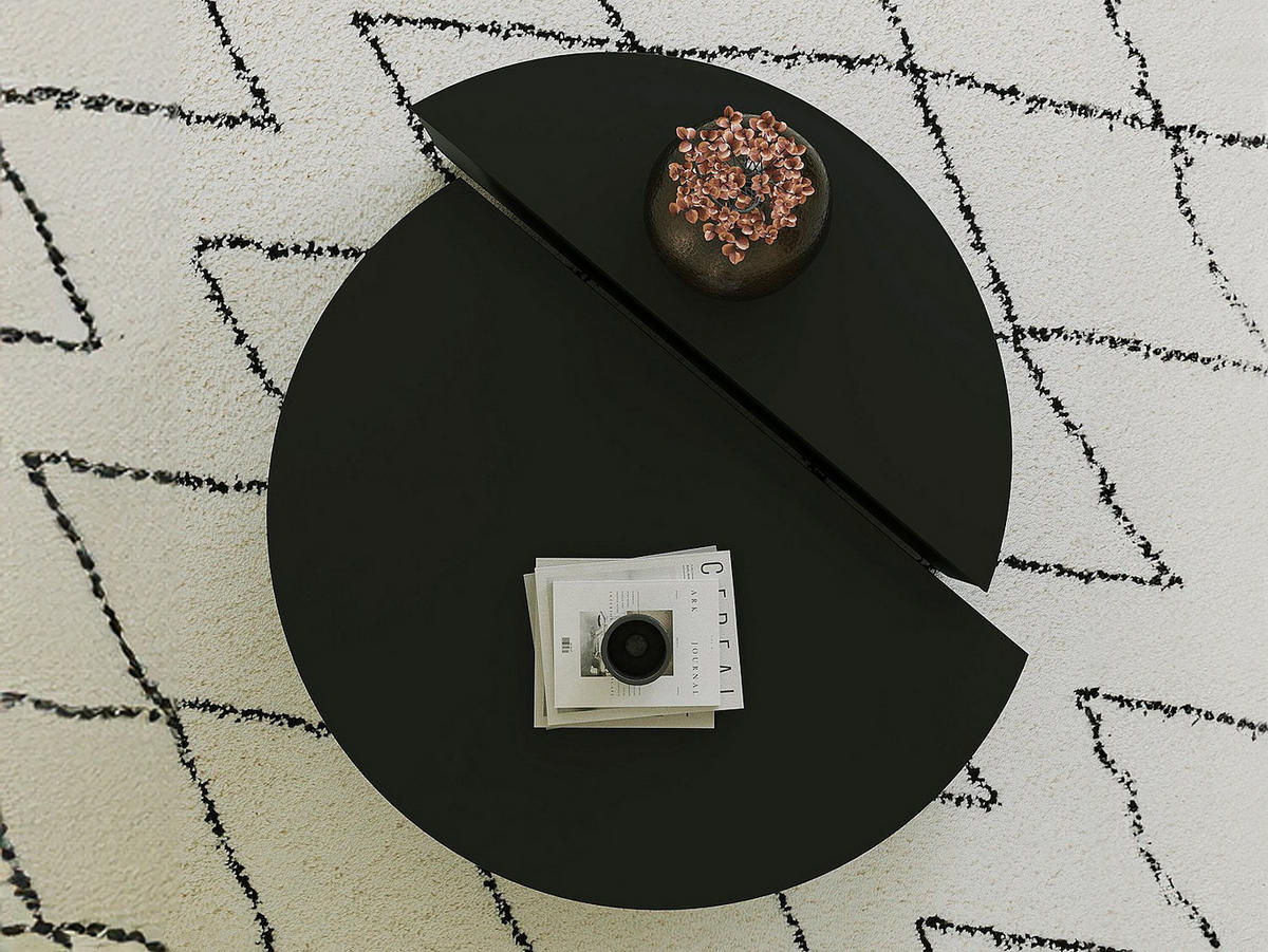 COUCHTISCH (2er-Set) orion 90/90/35 cm - Schwarz, Holz (90/60/30cm) - Vente-Unique